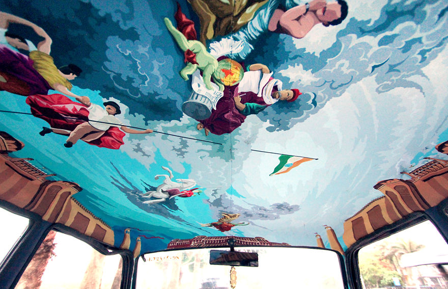 Designers Were Asked To Beautify Mumbai's Taxis, So I Turned It Into Sistine Chapel Designers Were Asked To Beautify Mumbai's Taxis, So I Turned It Into Sistine Chapel