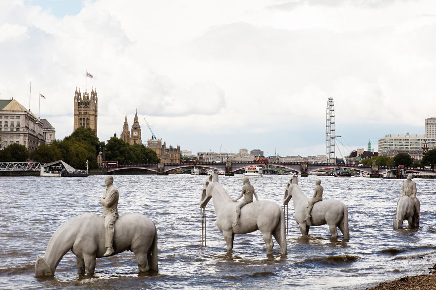 I Sculpted Four Horsemen And Submerged Them In The Thames To Warn Of Climate Change