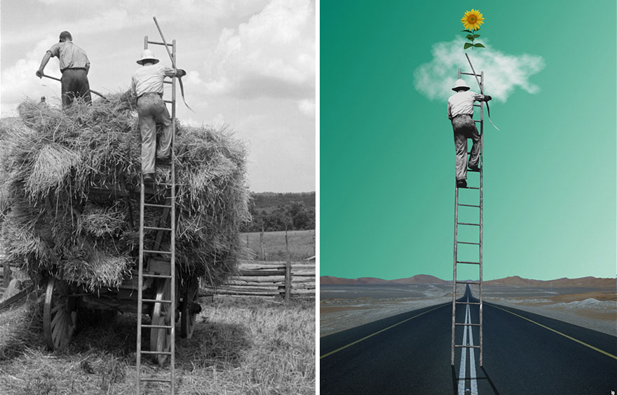 I Turn Old Photos Into Modern Illustrations