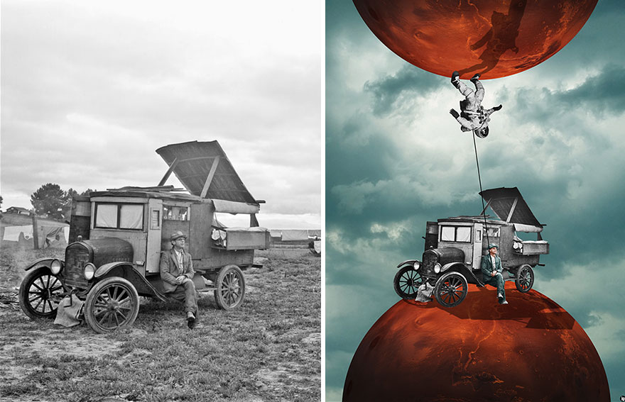 I Turn Old Photos Into Modern Illustrations I Turn Old Photos Into Modern Illustrations