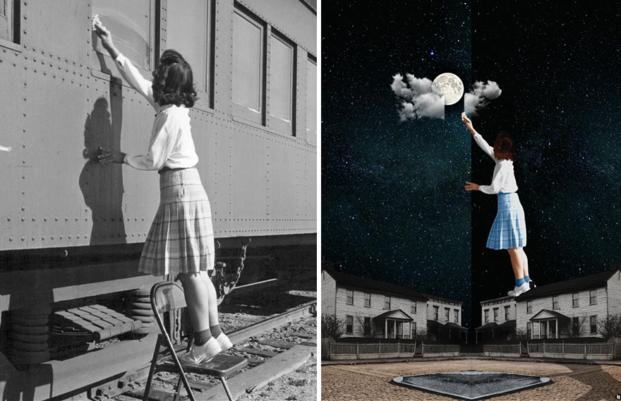 I Turn Old Photos Into Modern Illustrations