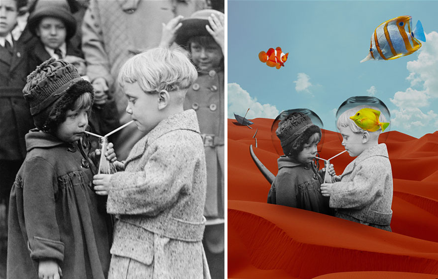 I Turn Old Photos Into Modern Illustrations I Turn Old Photos Into Modern Illustrations