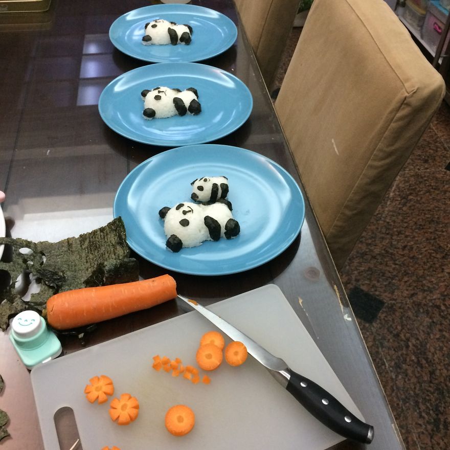 I Make Panda-Inspired Food For My 4 Children