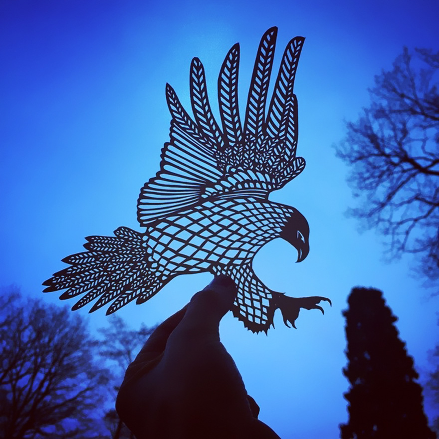 I Handcut Paper Animals And Use The Sky To Bring Them To Life