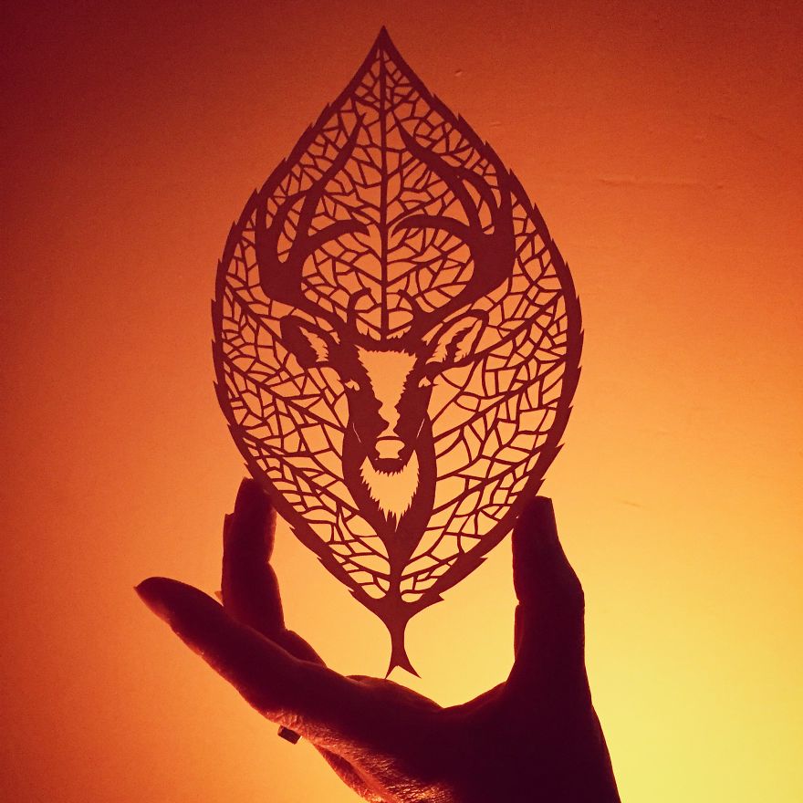 I Handcut Paper Animals And Use The Sky To Bring Them To Life