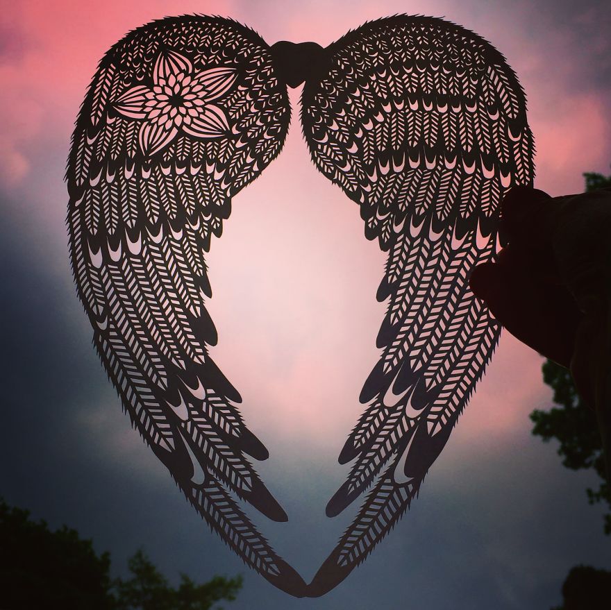 I Handcut Paper Animals And Use The Sky To Bring Them To Life