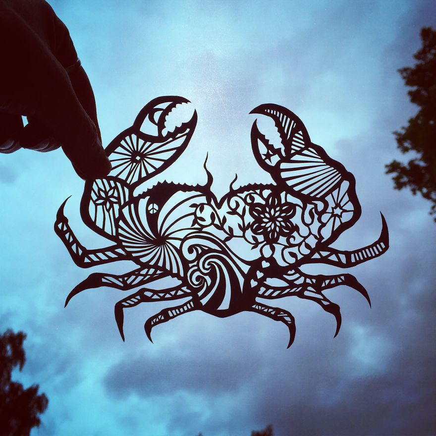 I Handcut Paper Animals And Use The Sky To Bring Them To Life
