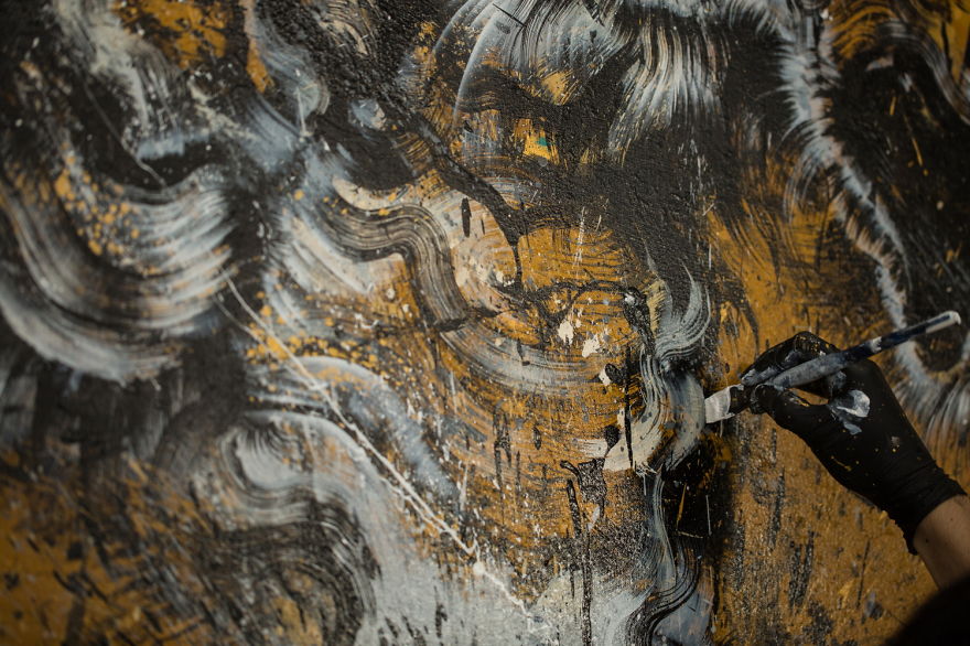 Splattered-Ink Tiger That I Created Through Chaos Splattered-Ink Tiger That I Created Through Chaos