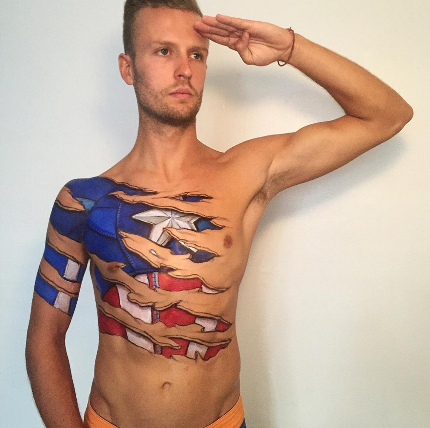 I Unveil The Superheroes Hiding Beneath People's Skin With Bodypaint