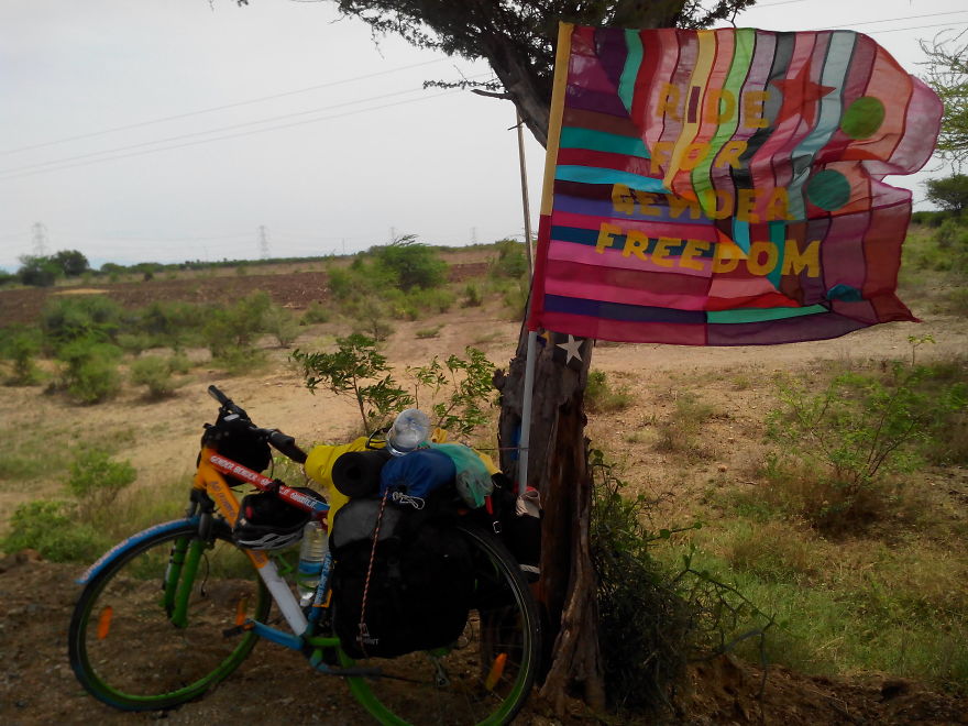 This Man Is Pedalling Against Acid Attacks