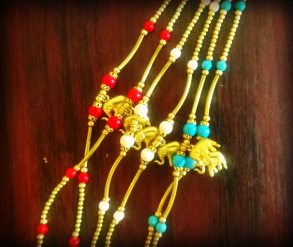 Elephant Charm Howlite Stone Bracelets & Anklets