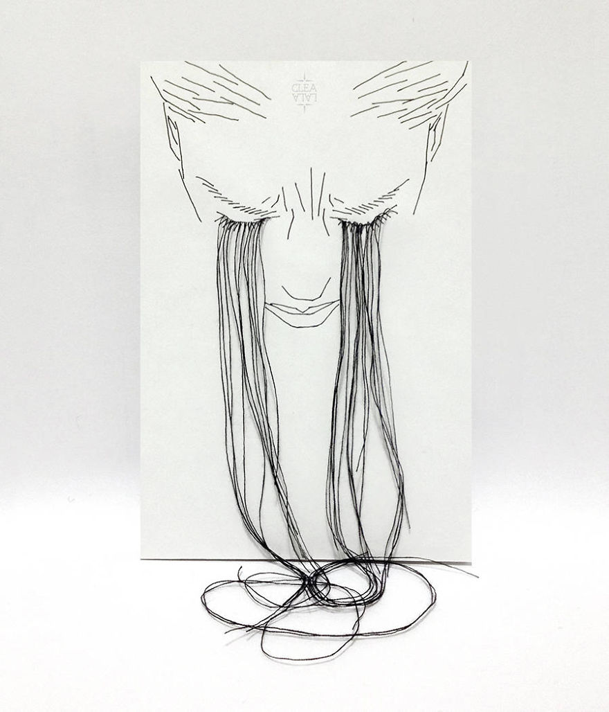 Embroidered Art That I Create On Paper