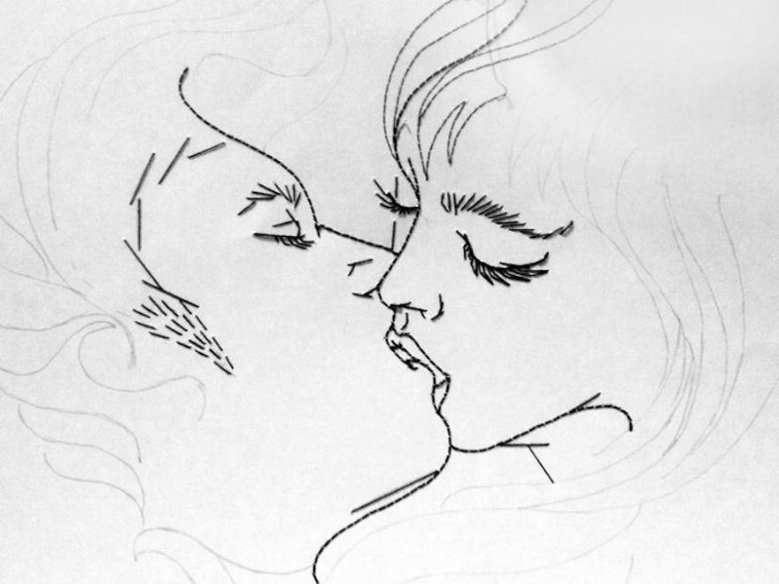 Embroidered Art That I Create On Paper