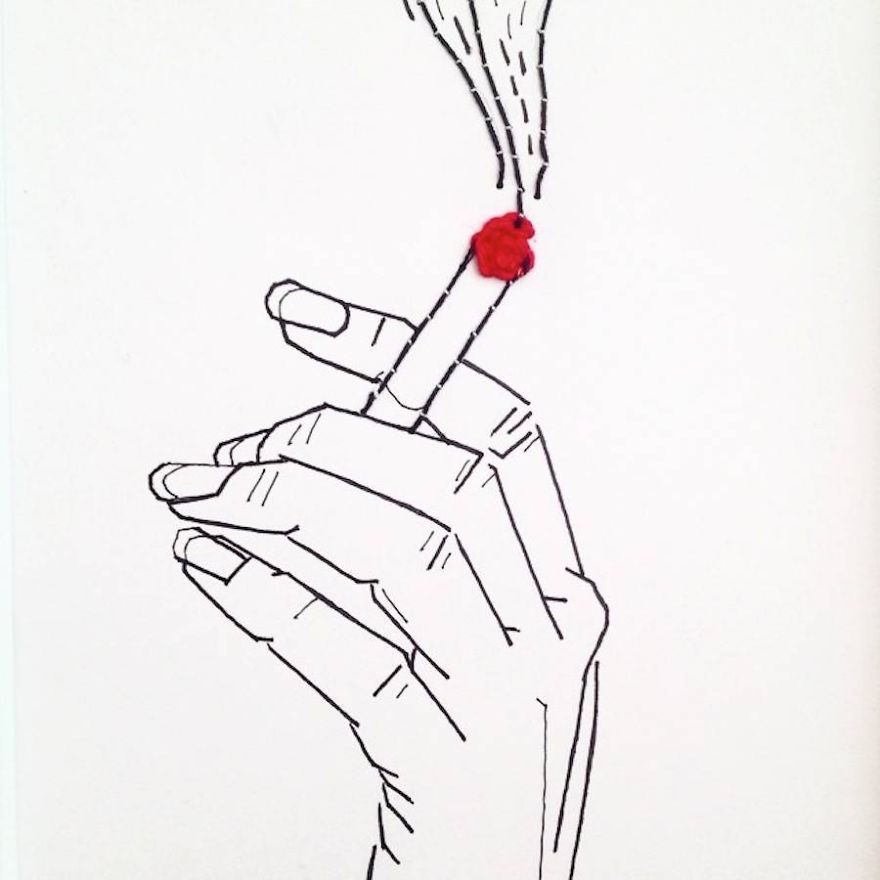 Embroidered Art That I Create On Paper