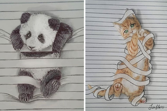 I Draw Animals That Don’t Want To Stay Between The Lines