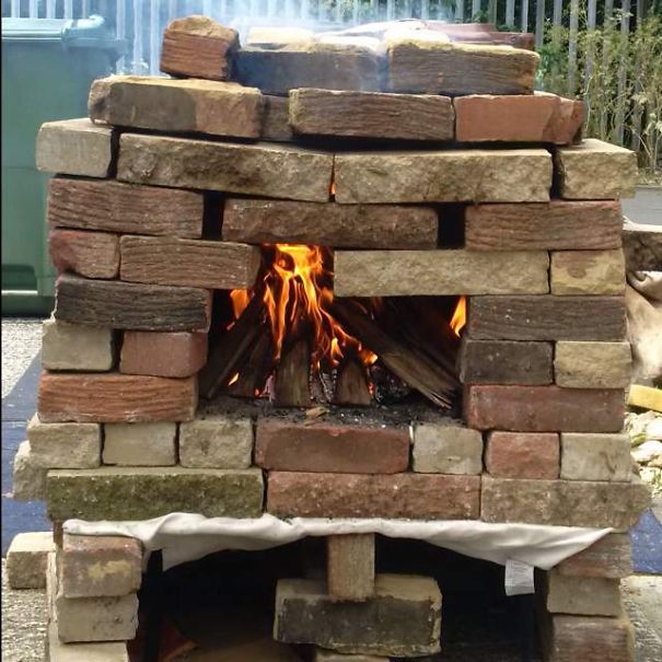 Van Plus Free Bricks = Bbq Oven