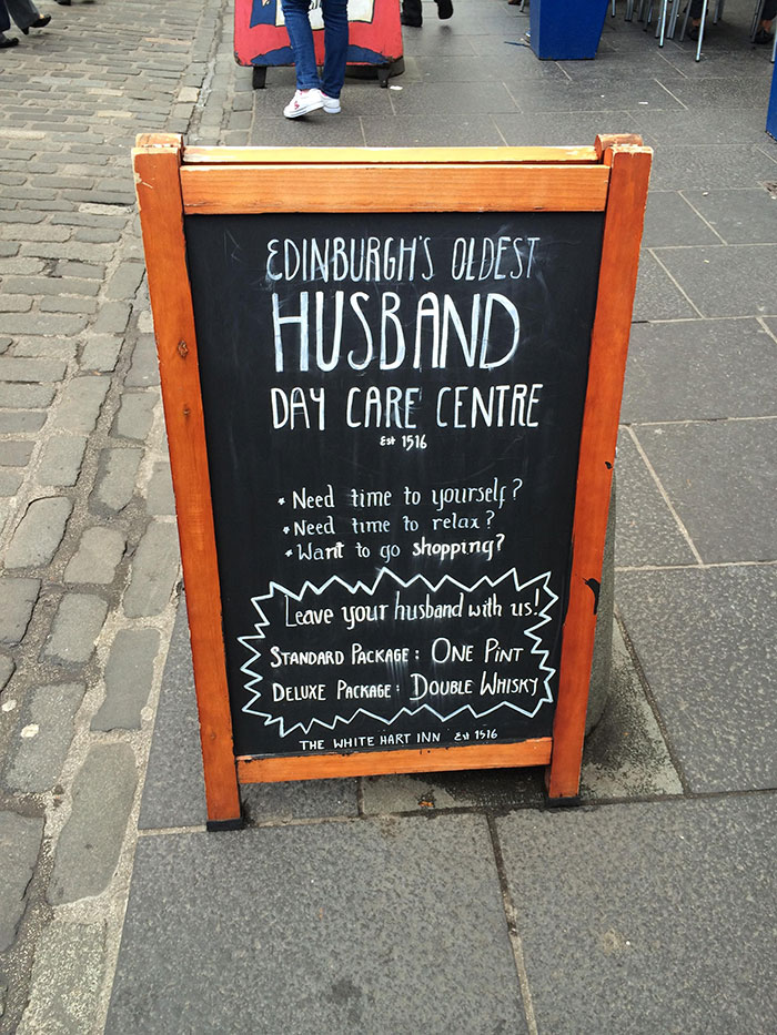 Excellent Pub Sign In Edinburgh