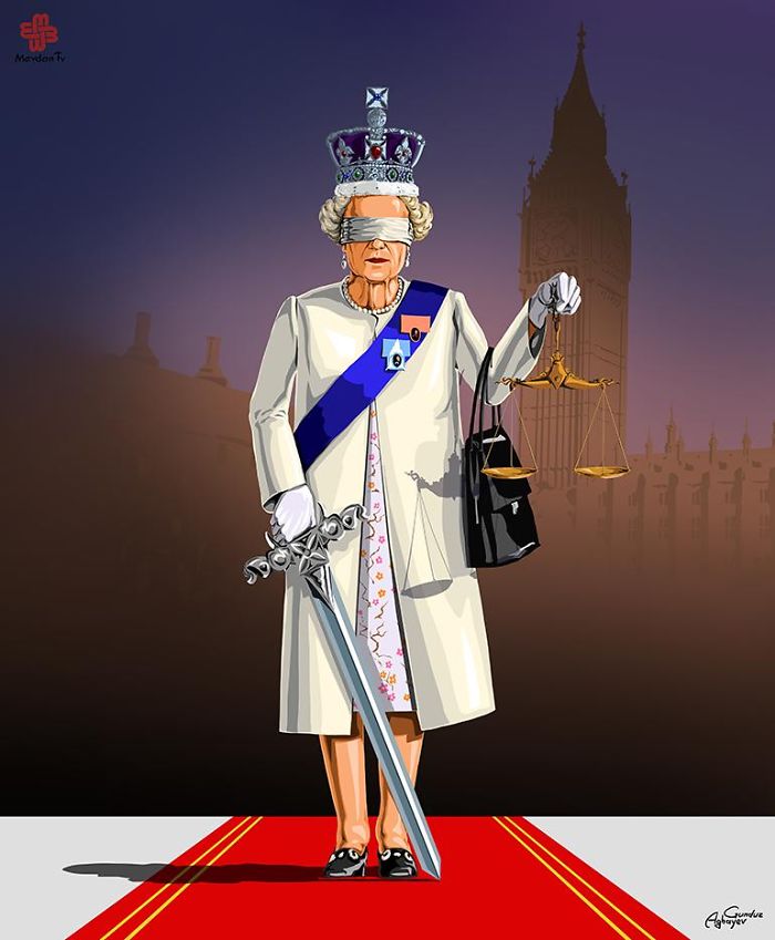 Satirical Illustrations Reveal How World Leaders See Justice Satirical Illustrations Reveal How World Leaders See Justice