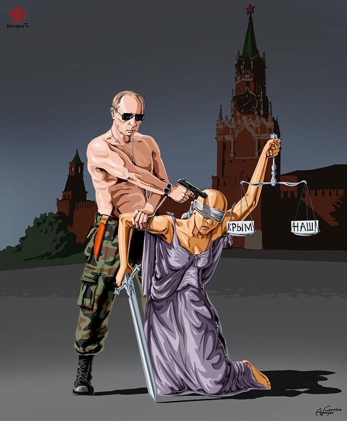 Satirical Illustrations Reveal How World Leaders See Justice