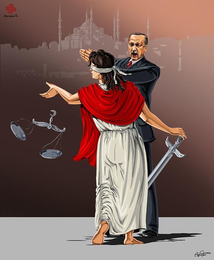 Satirical Illustrations Reveal How World Leaders See Justice Satirical Illustrations Reveal How World Leaders See Justice