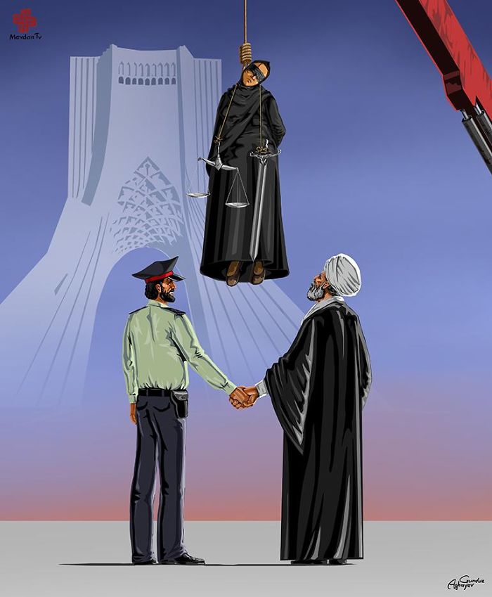 Satirical Illustrations Reveal How World Leaders See Justice Satirical Illustrations Reveal How World Leaders See Justice