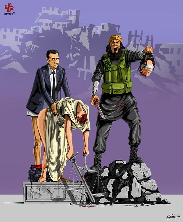 Satirical Illustrations Reveal How World Leaders See Justice Satirical Illustrations Reveal How World Leaders See Justice