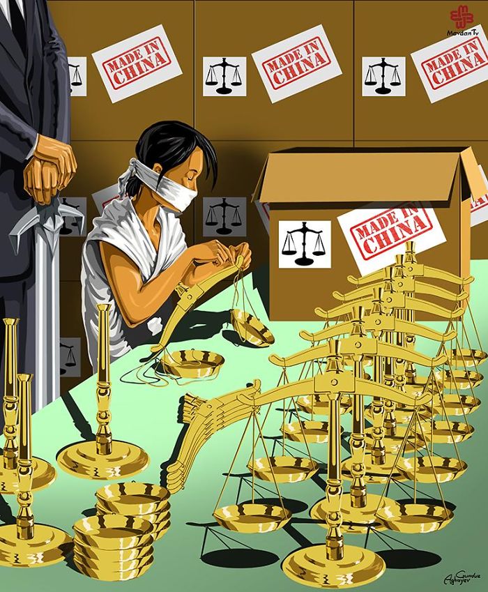 Satirical Illustrations Reveal How World Leaders See Justice