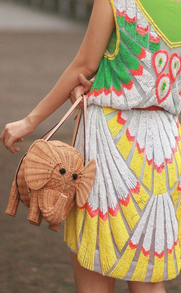 Elephant Basket Bag