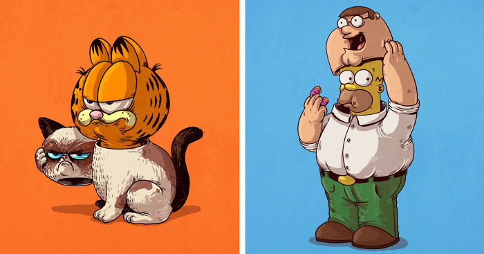 Illustrator Reveals What Lies Under The Masks Of Famous Characters
