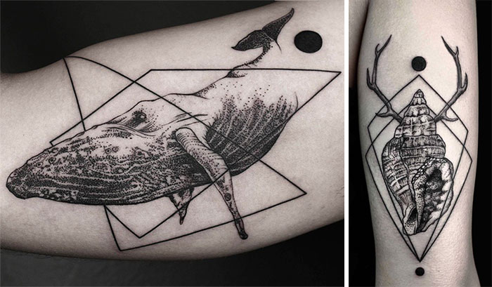 Geometric Tattoos By Turkish Artist Okan Uçkun