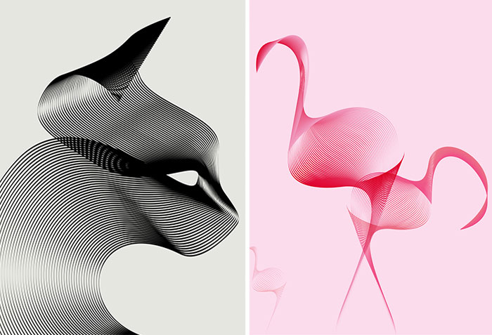 Less Is More: I Create Illustrations By Repeating Two Identical Lines