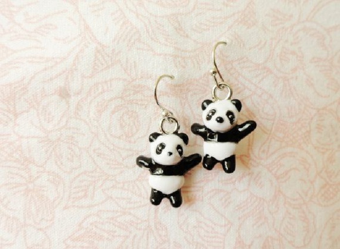 Panda Earrings