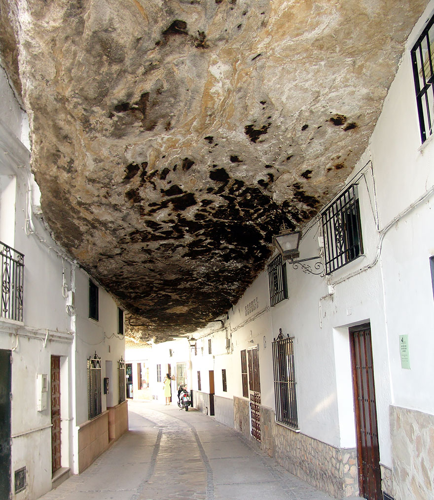 Setenil De Las Bodegas Town In Spain