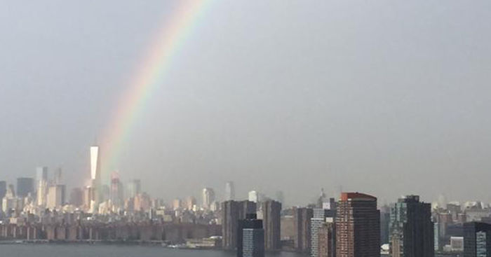 Rainbow Emerges From The World Trade Center The Day Before 9/11