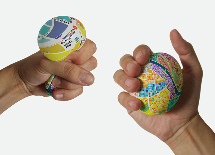 This Stress Ball Map Zooms In When You Squeeze It