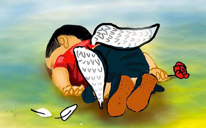Artists Around The World Respond To Tragic Death Of 3-Year-Old Syrian Refugee