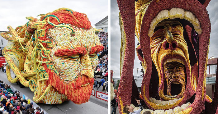 19 Giant Flower Sculptures Honour Van Gogh At World’s Largest Flower Parade In The Netherlands