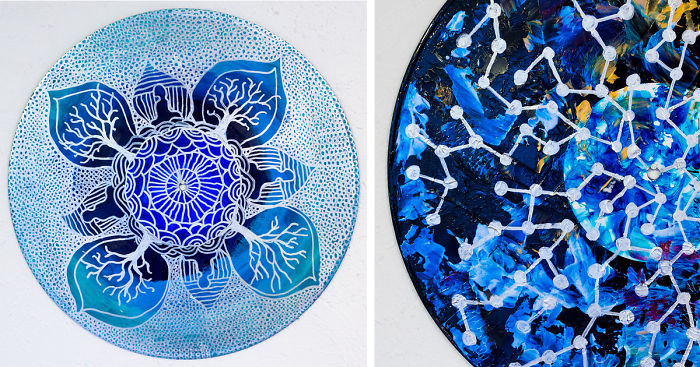 Art Therapist Paints Mandalas On Vinyl Records