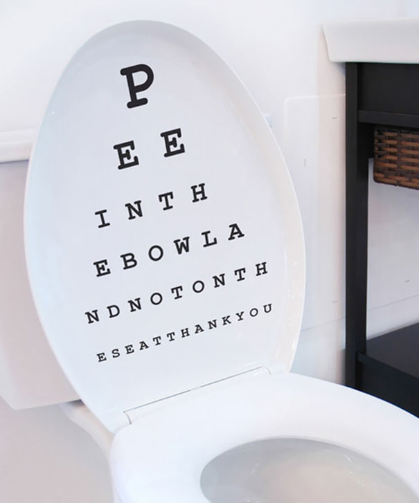 Pee In The Bowl Toilet Seat Sticker