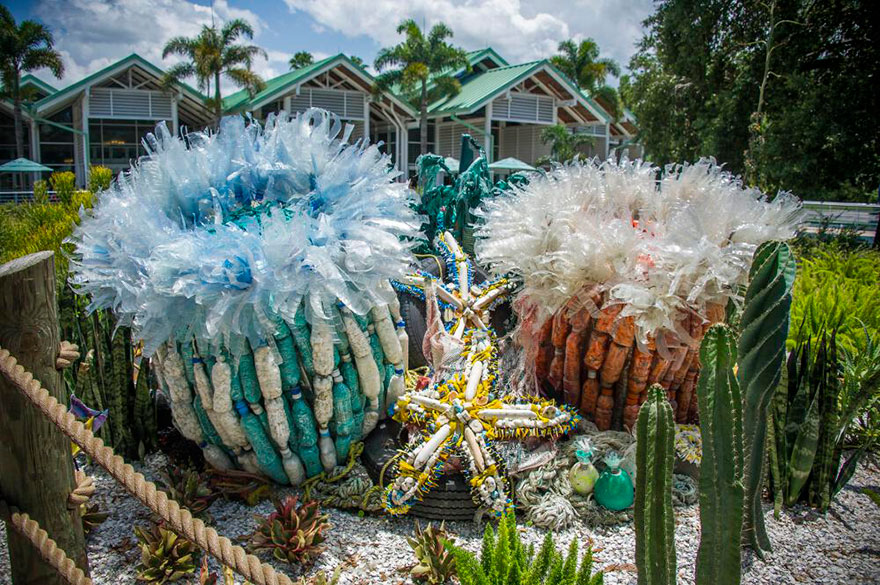 13 Giant Sculptures Made Entirely Of Beach Waste To Make You Reconsider Plastic Use