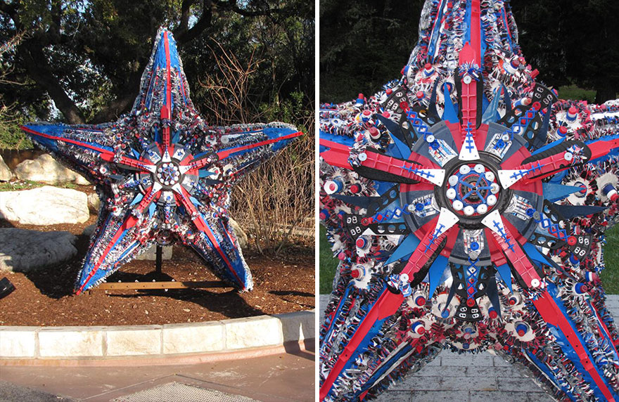 13 Giant Sculptures Made Entirely Of Beach Waste To Make You Reconsider Plastic Use