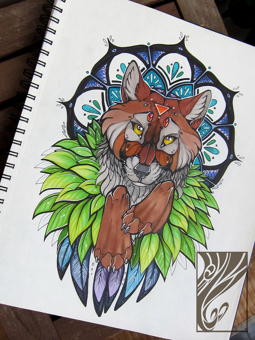 Spiritis: I Fill My Sketchbook With Mandala Animals Spiritis: I Fill My Sketchbook With Mandala Animals