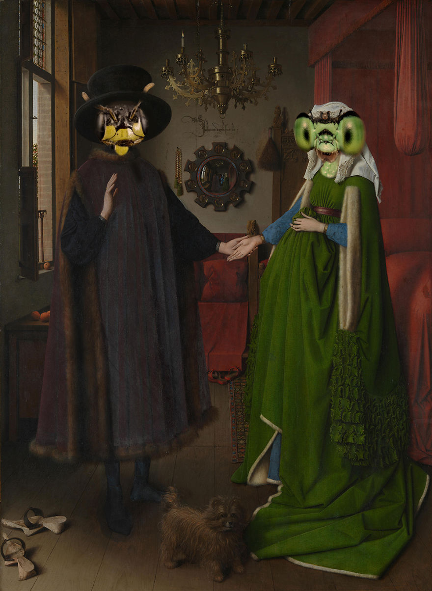 Sick Artist Puts Insect Heads On 10 Iconic Portraits Sick Artist Puts Insect Heads On 10 Iconic Portraits