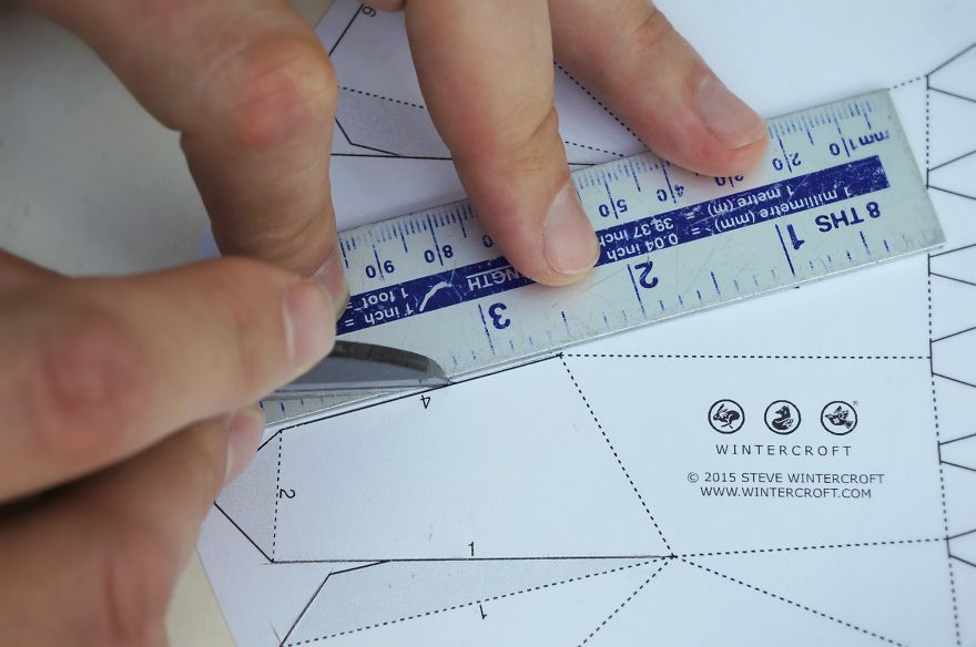 DIY Geometric Paper Masks For Halloween