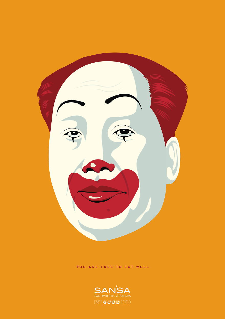 Dictators As Fast Food Mascots Show That We Are Still Free To Eat Well