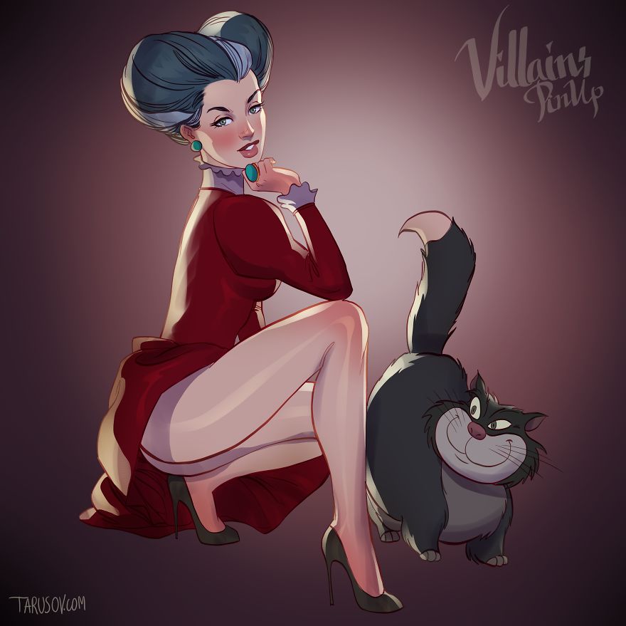 I Illustrated Disney Villains As Pin-Up Girls I Illustrated Disney Villains As Pin-Up Girls