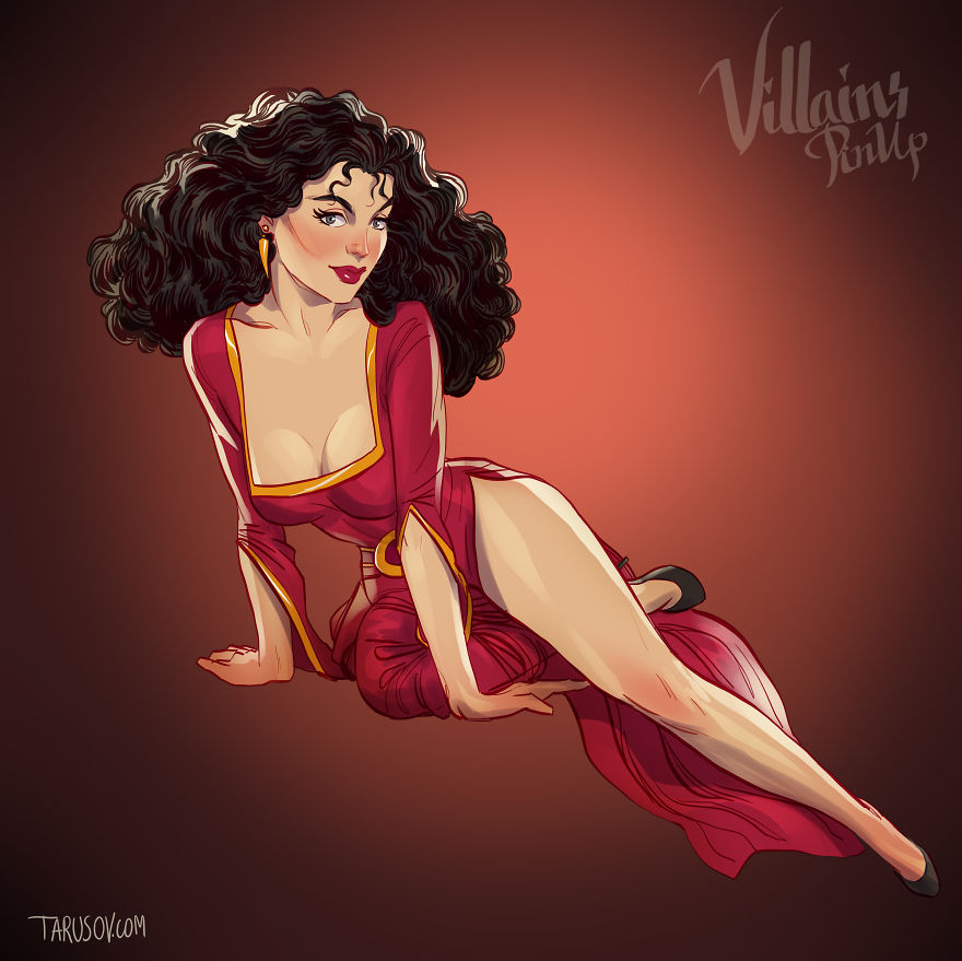 I Illustrated Disney Villains As Pin-Up Girls I Illustrated Disney Villains As Pin-Up Girls