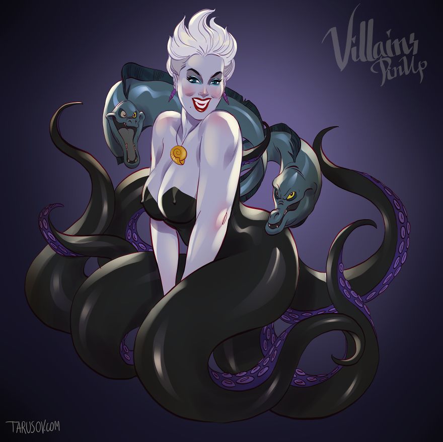 I Illustrated Disney Villains As Pin-Up Girls