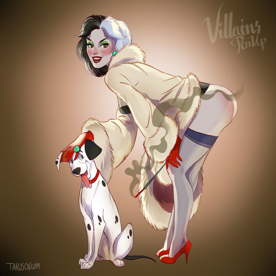 I Illustrated Disney Villains As Pin-Up Girls I Illustrated Disney Villains As Pin-Up Girls