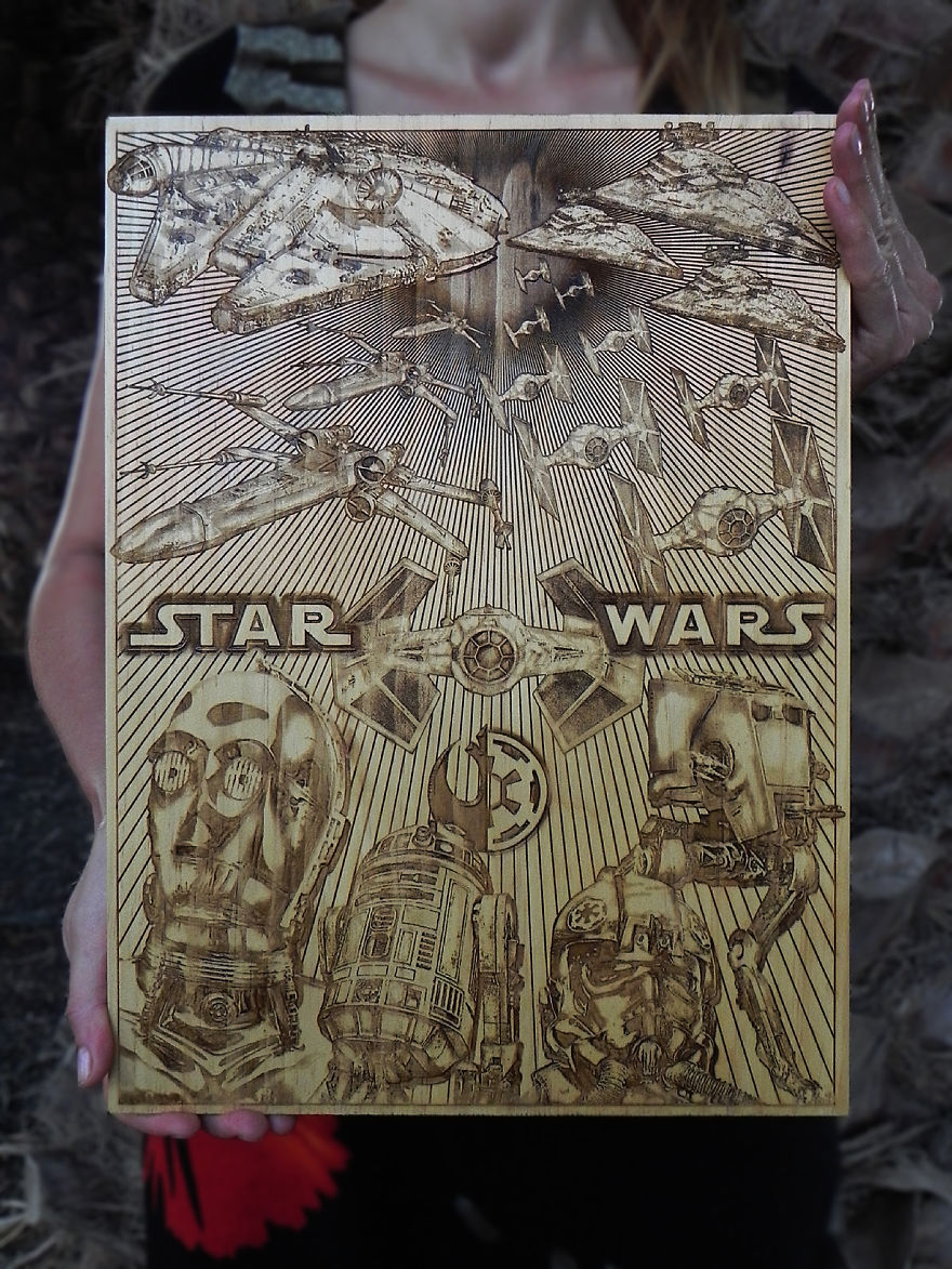 We Create Laser Engraved Wood Posters Of Our Favourite Movies We Create Laser Engraved Wood Posters Of Our Favourite Movies